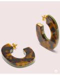 Leopard print hoop earrings