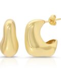 Women's Gold Melt Hoop Earrings