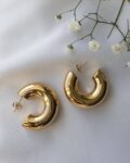 Golden Round Earrings