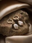 Pearl Drop Hoop Earrings